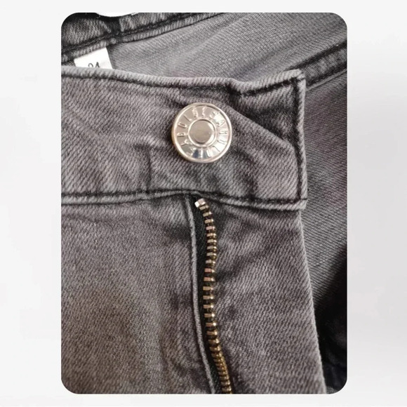 Agolde Sophie Crop High Rise Skinny Distressed Raw Hem Jeans Size 24 - Picture 10 of 13